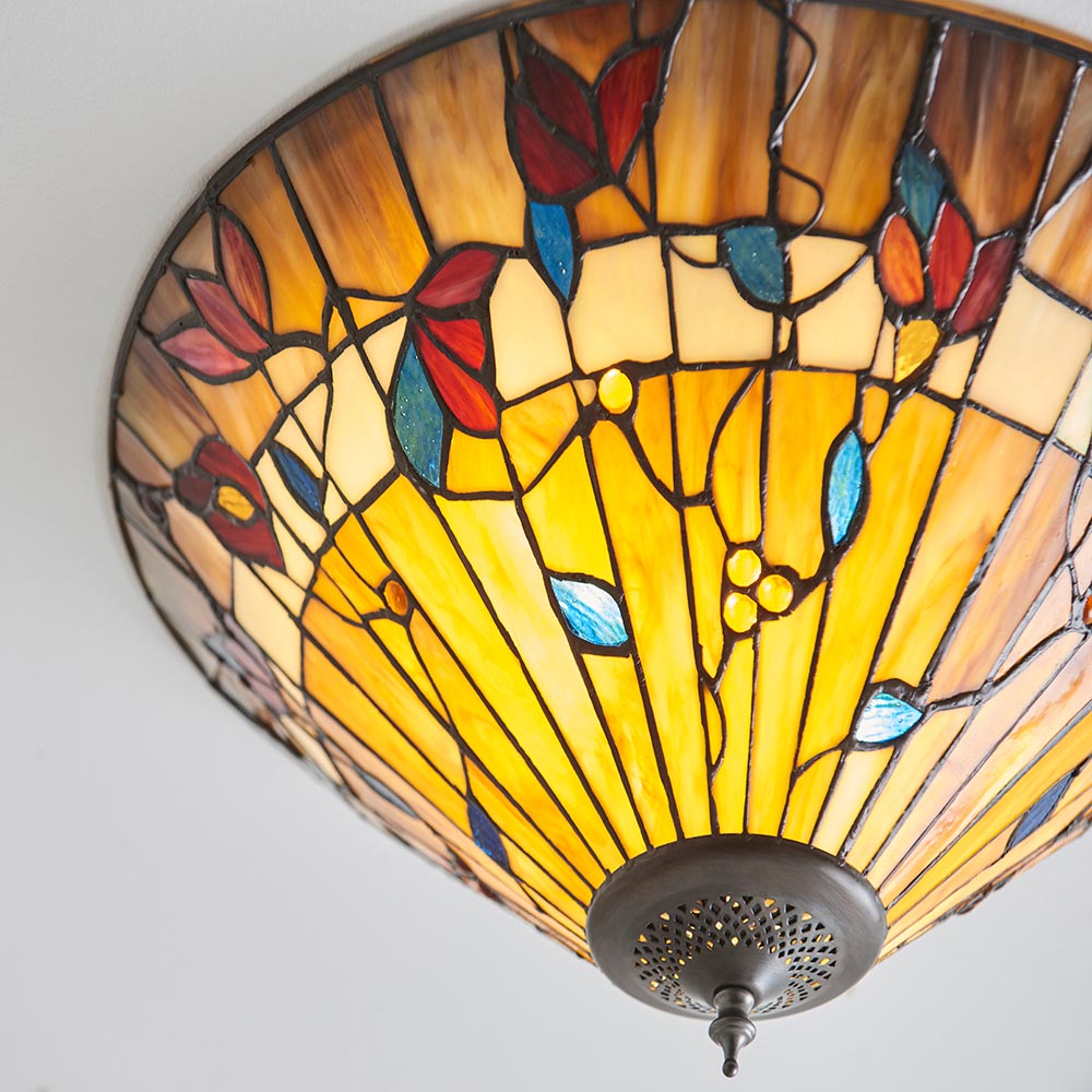 Bernwood Medium 2-Light Flush Ceiling Light - Comet Lighting