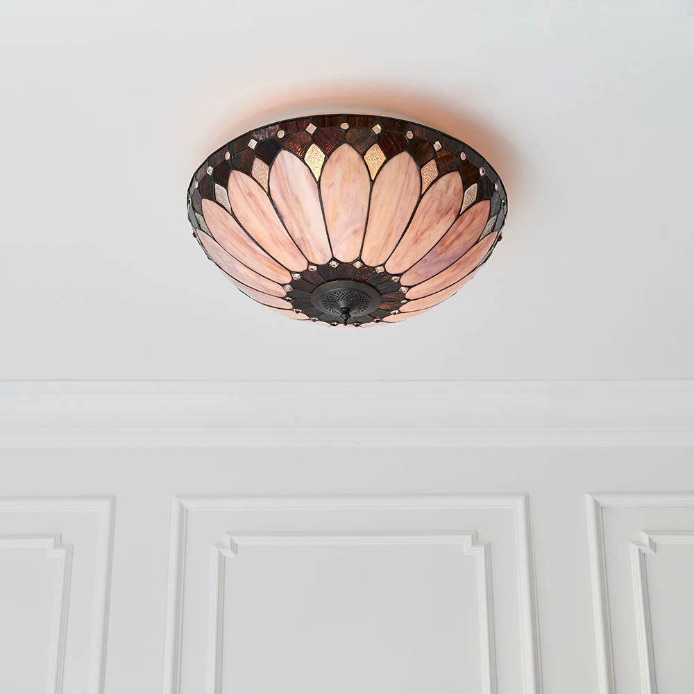 Brooklyn Large 2-Light Flush Ceiling Light - Comet Lighting