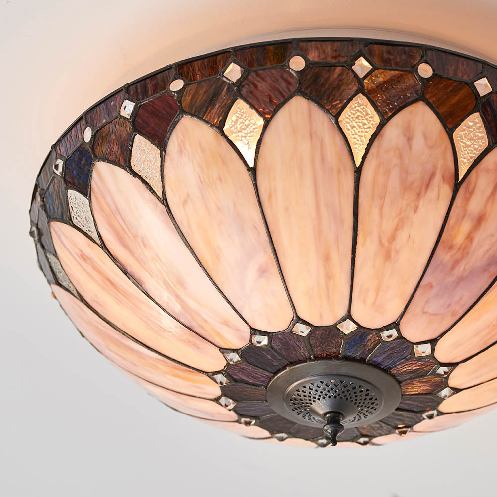 Brooklyn Large 2-Light Flush Ceiling Light - Comet Lighting