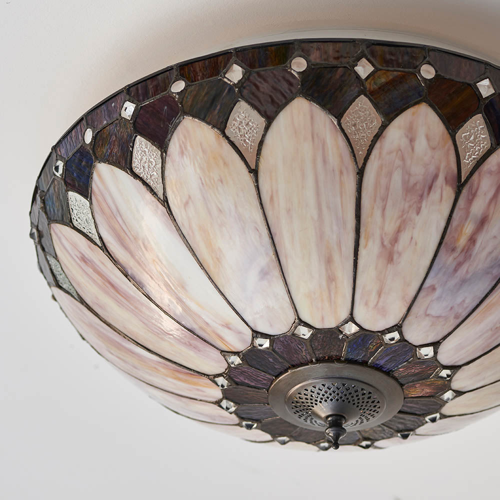Brooklyn Large 2-Light Flush Ceiling Light - Comet Lighting