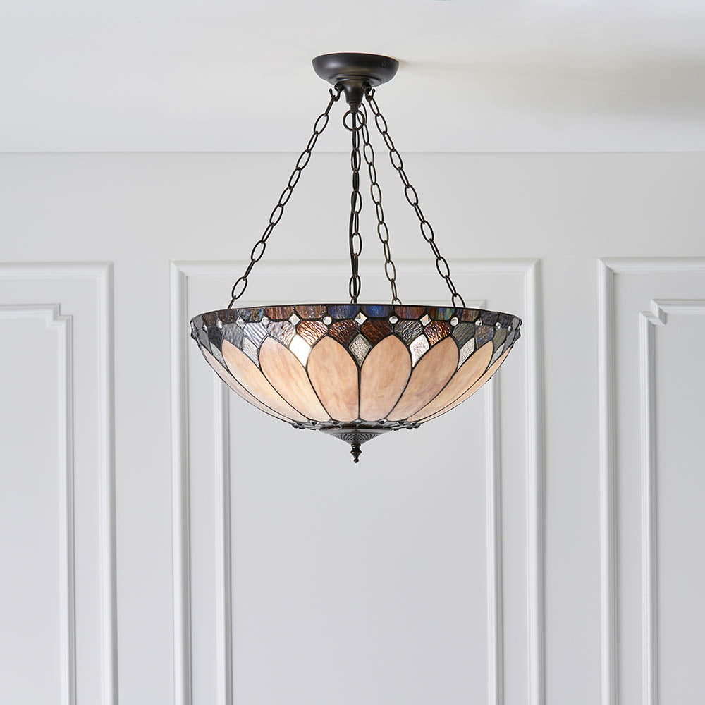 Brooklyn Large Inverted 3-Light Pendant Ceiling Light - Comet Lighting