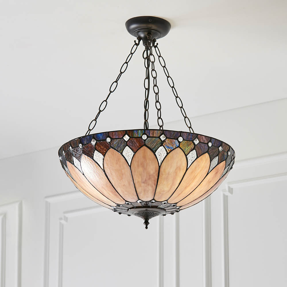 Brooklyn Large Inverted 3-Light Pendant Ceiling Light - Comet Lighting
