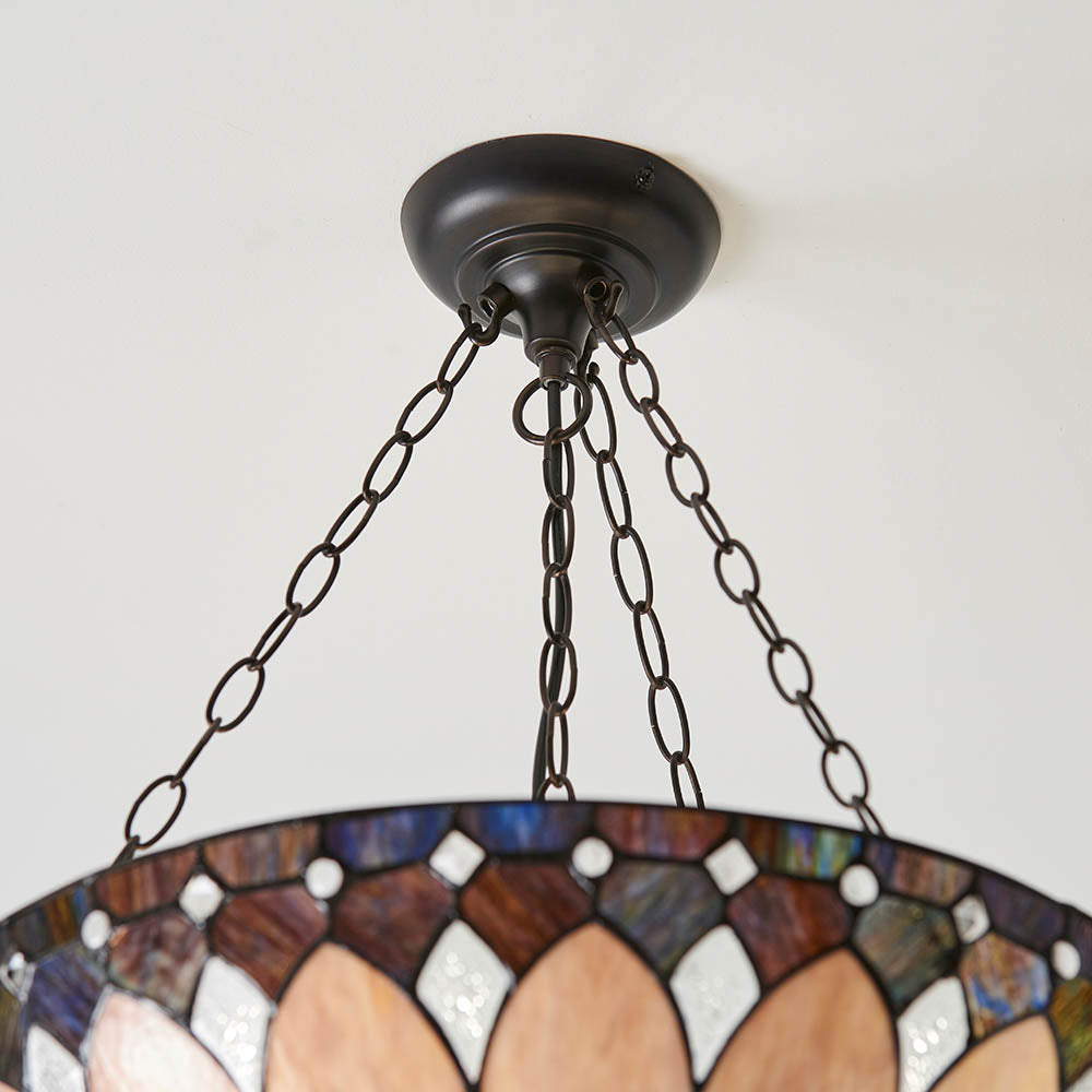 Brooklyn Large Inverted 3-Light Pendant Ceiling Light - Comet Lighting