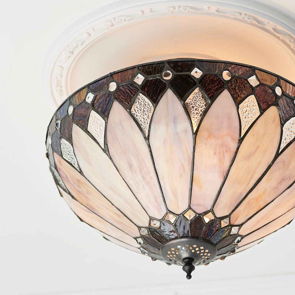Brooklyn Medium 3-Light Semi Flush Ceiling Light - Comet Lighting