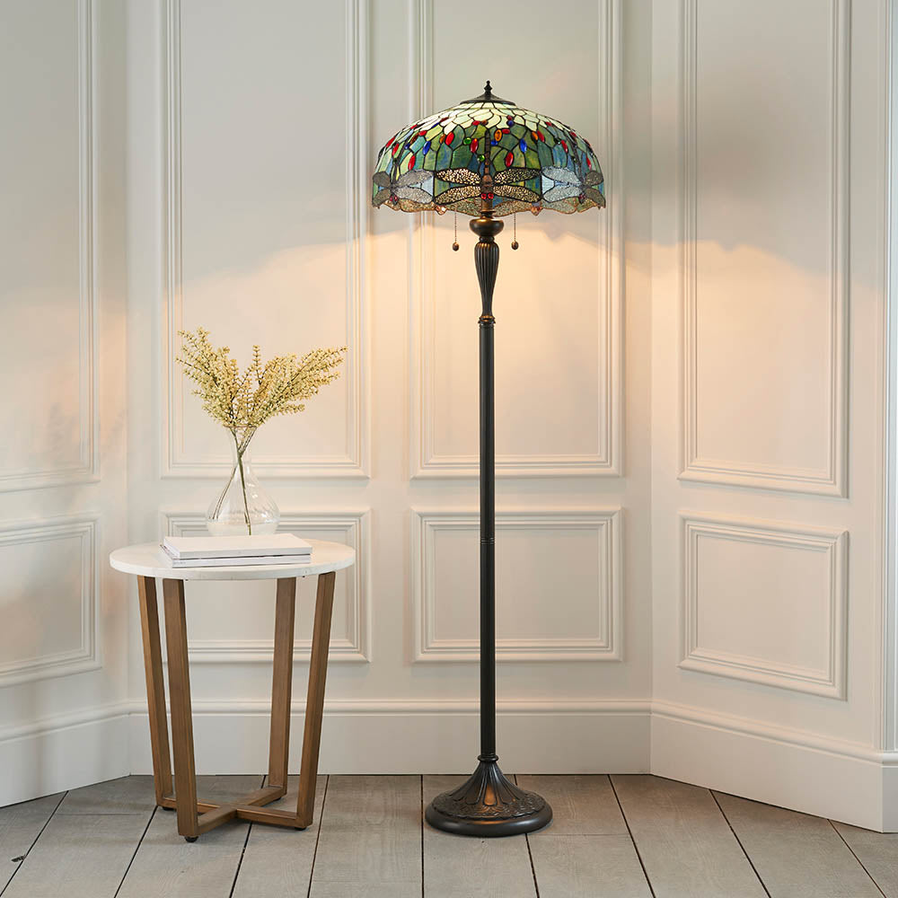 Dragonfly Blue Floor Lamp