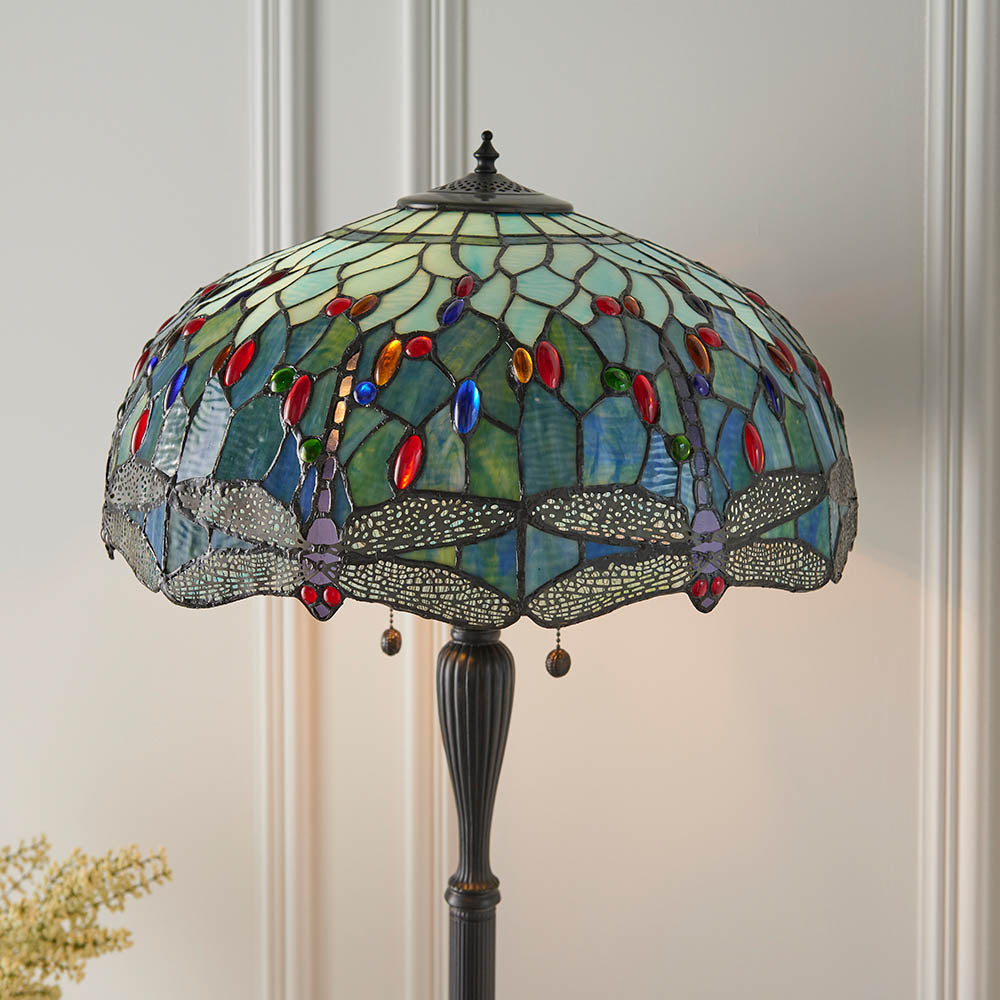 Dragonfly Blue Floor Lamp