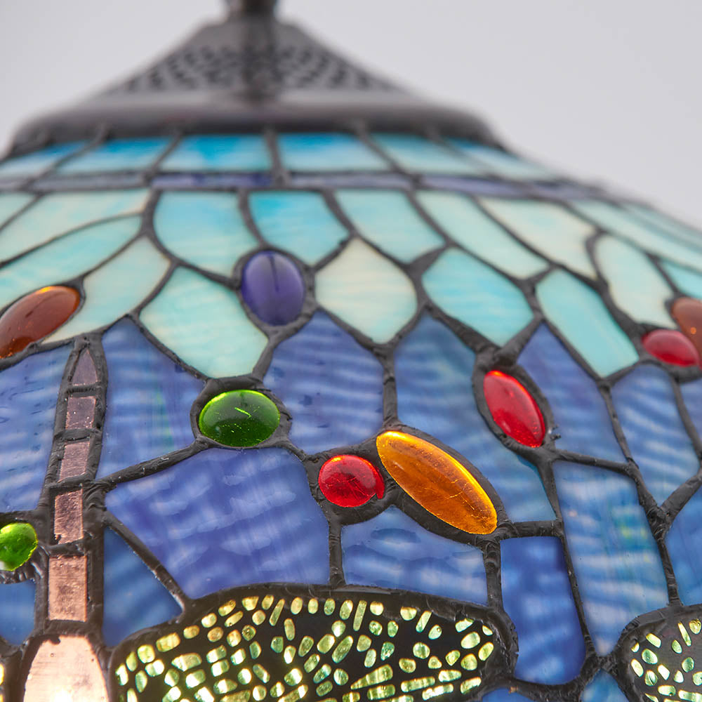 Dragonfly Blue Medium 3-Light Pendant Ceiling Light - Comet Lighting