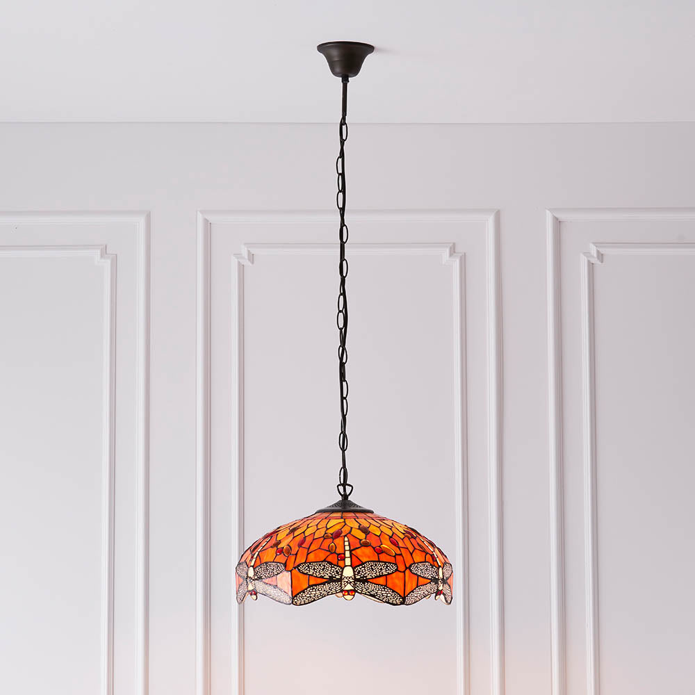 Dragonfly Flame Medium 3-Light Pendant Ceiling Light - Comet Lighting