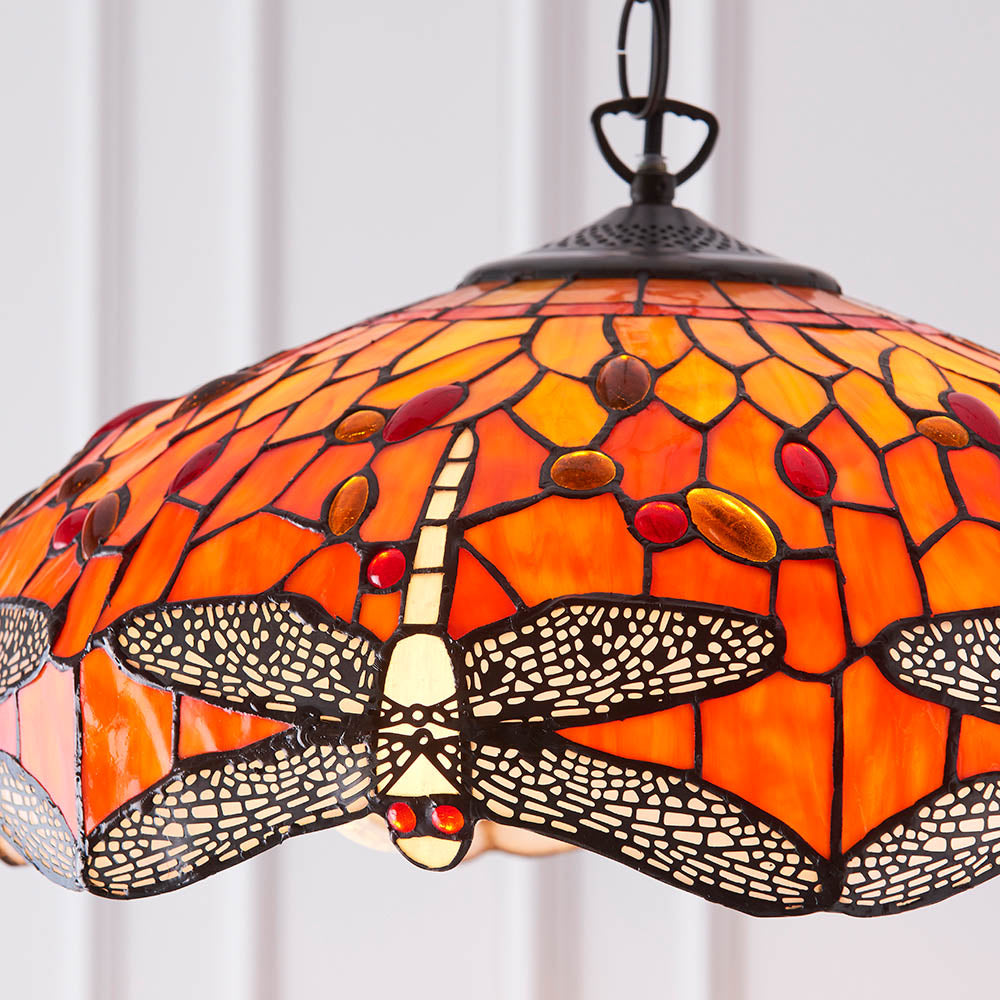 Dragonfly Flame Medium 3-Light Pendant Ceiling Light - Comet Lighting