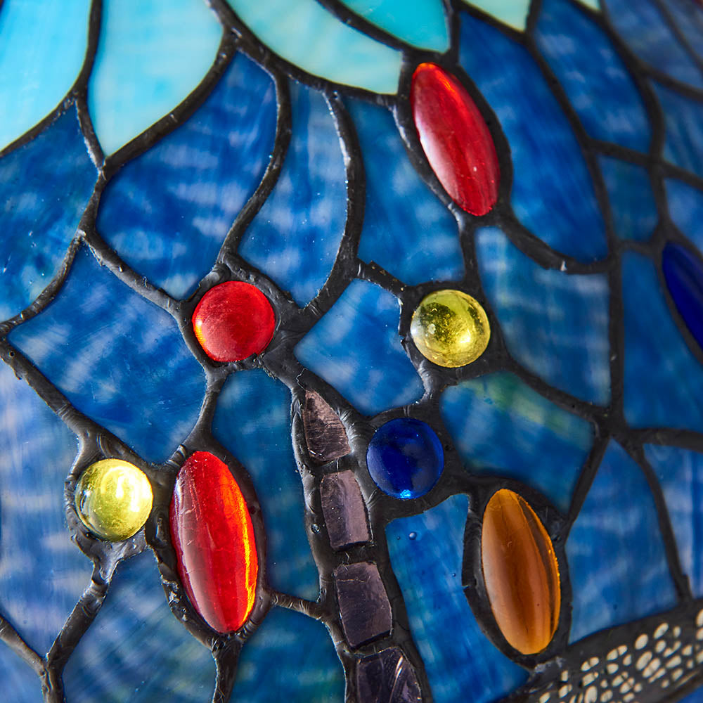 Dragonfly Blue Small Table Lamp - Comet Lighting