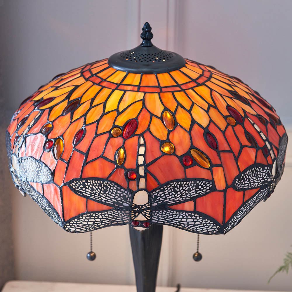 Dragonfly Flame Medium Table Lamp - Comet Lighting