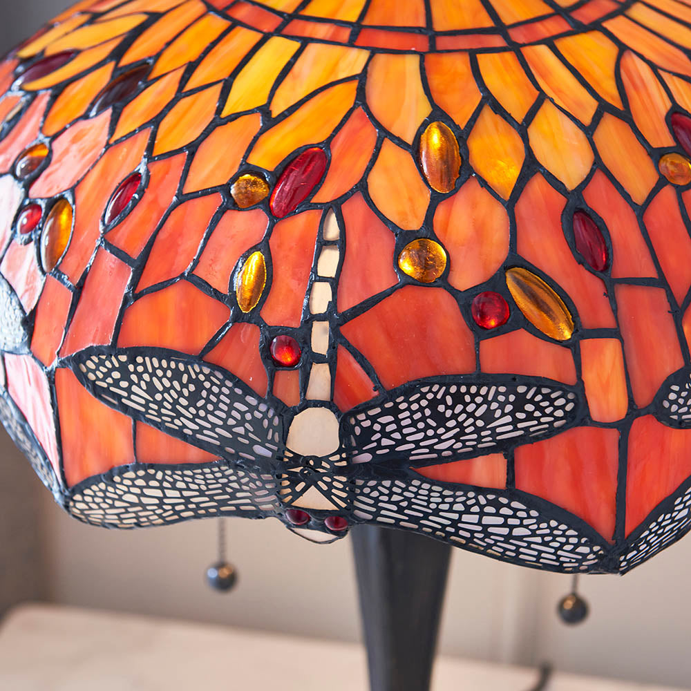 Dragonfly Flame Medium Table Lamp - Comet Lighting