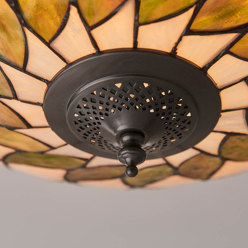 Hutchinson Large 2-Light Flush Ceiling Light - Comet Lighting