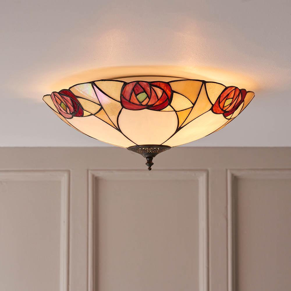 Ingram Large 2-Light Flush Ceiling Light - Comet Lighting