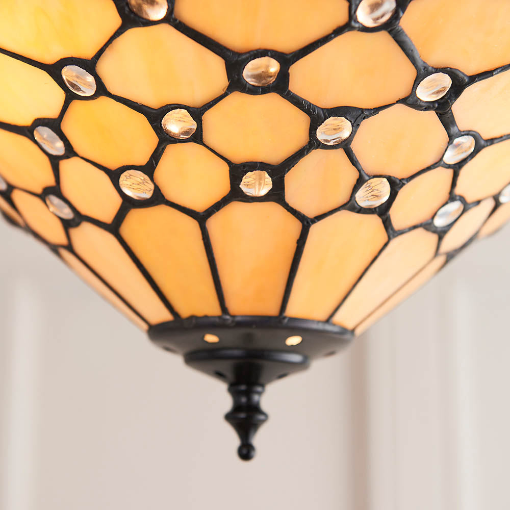 Pearl Medium 3-Light Semi Flush Ceiling Light - Comet Lighting