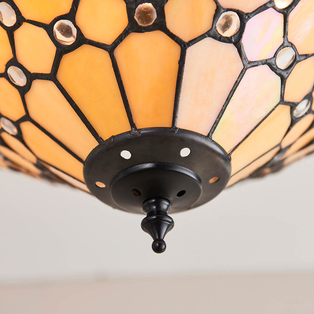 Pearl Medium 3-Light Semi Flush Ceiling Light - Comet Lighting