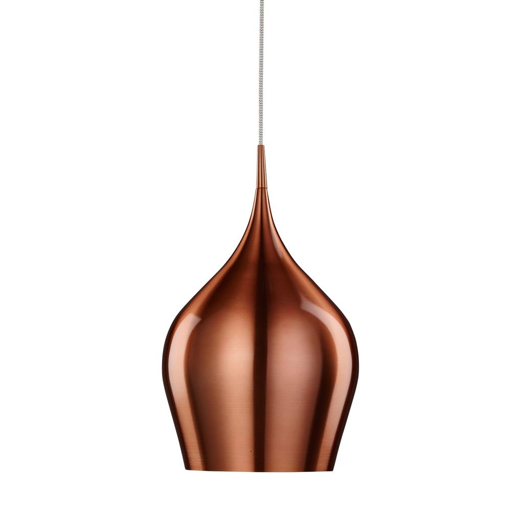 Searchlight Vibrant Large Pendant - Metallic Pink Copper Metal