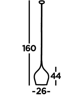 Searchlight Vibrant Large Pendant - Red Aluminium