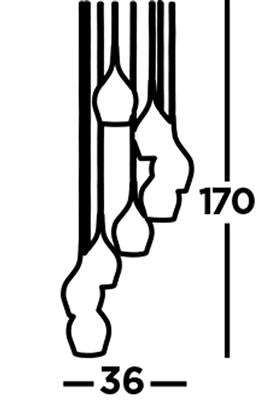 Searchlight Vibrant 8 Light Multi-Drop Pendant Multi-Coloured Shades