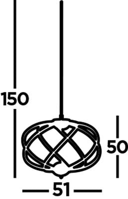 Magic 7Lt Pendant - Chrome Metal & Opal Acrylic - Comet Lighting