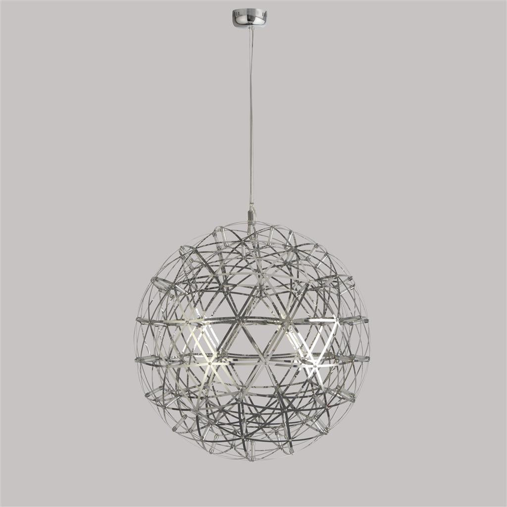 Dunsford 600mm LED Pendant Ceiling Light Chrome - Comet Lighting