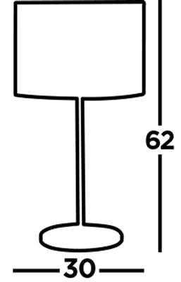 Carter Table Lamp - Chrome Base & Fabric Shade