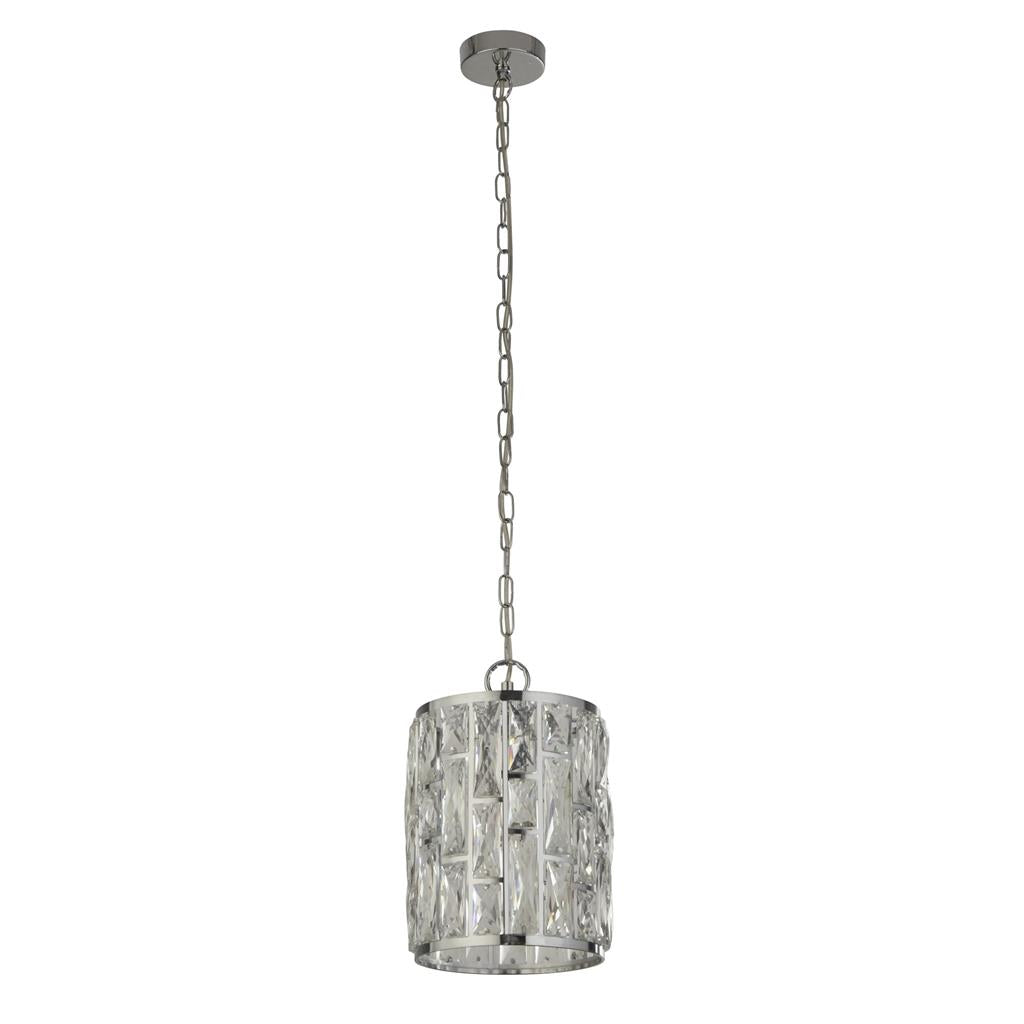 Ideford 1Lt Pendant Ceiling Light Chrome - Comet Lighting