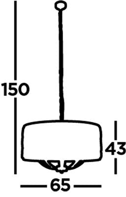 Ideford 8Lt Pendant Ceiling Light Chrome - Comet Lighting