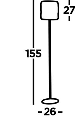 Ideford 1Lt Floor Lamp Chrome - Comet Lighting