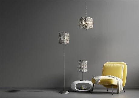 Ideford 1Lt Floor Lamp Chrome - Comet Lighting