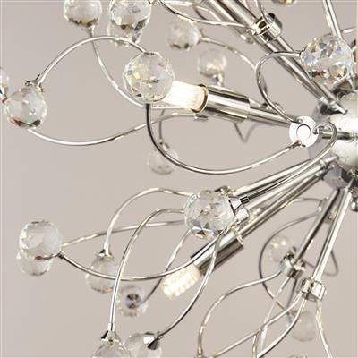 Searchlight Sonja Chrome 12 Light Fitting Crystal Balls Decoration - Comet Lighting