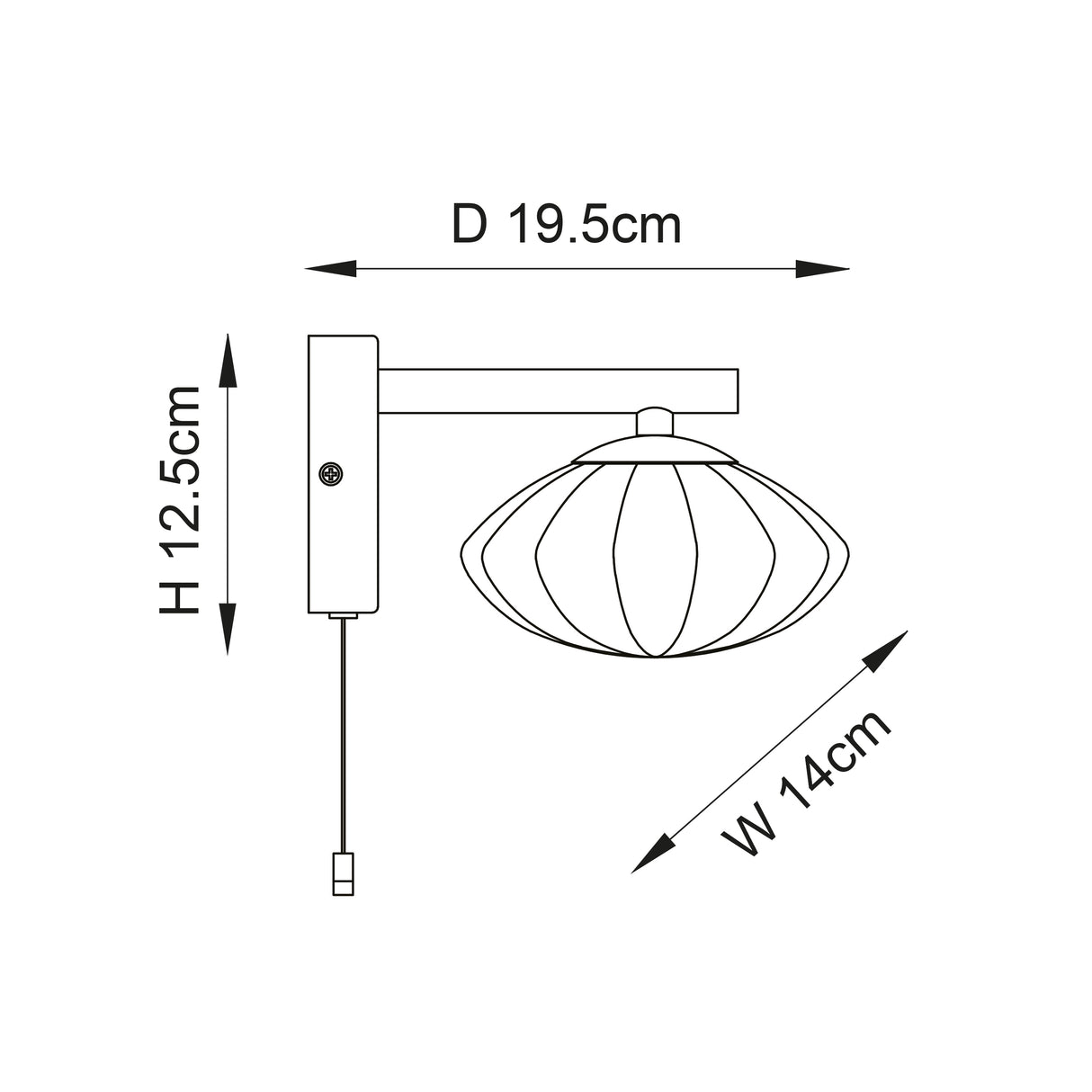 Yarqon Wall Light Brushed Gold w/ Ribbed Glass - Comet Lighting