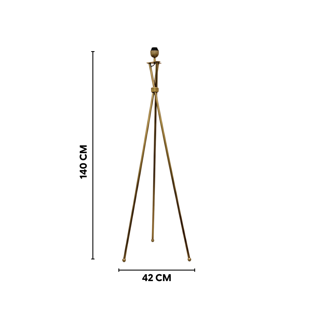 AARTIN Tripod Floor Lamp - Antique Brass (Base Only)