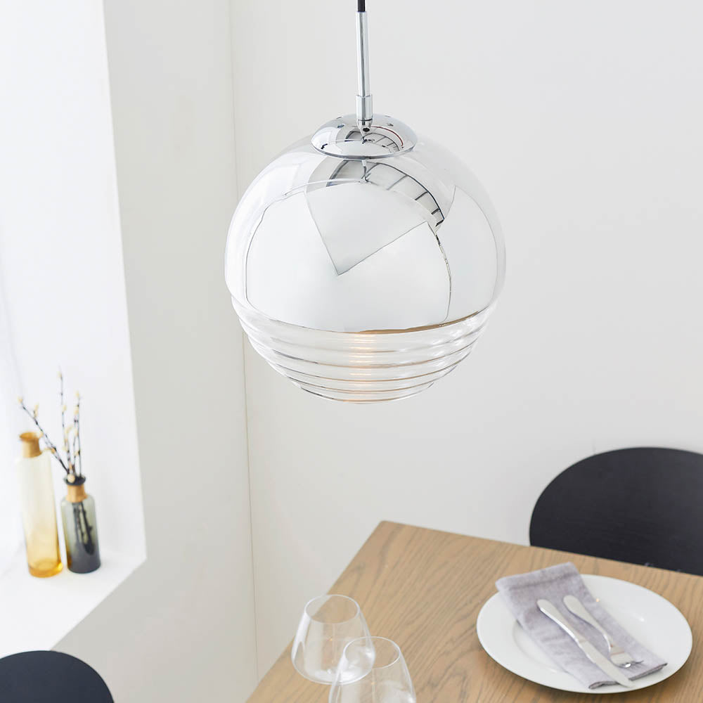 Paloma Pendant Ceiling Light Chrome - Comet Lighting