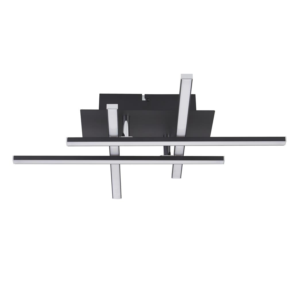 Malborough 4Lt LED Flush Ceiling Light Black - Comet Lighting