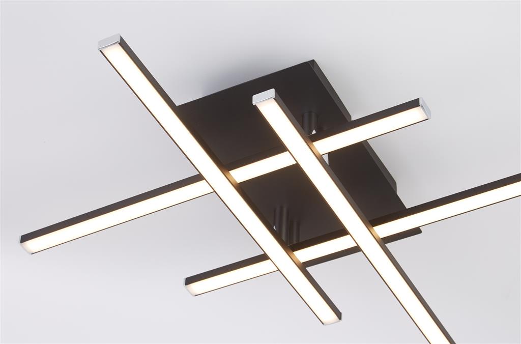 Malborough 4Lt LED Flush Ceiling Light Black - Comet Lighting