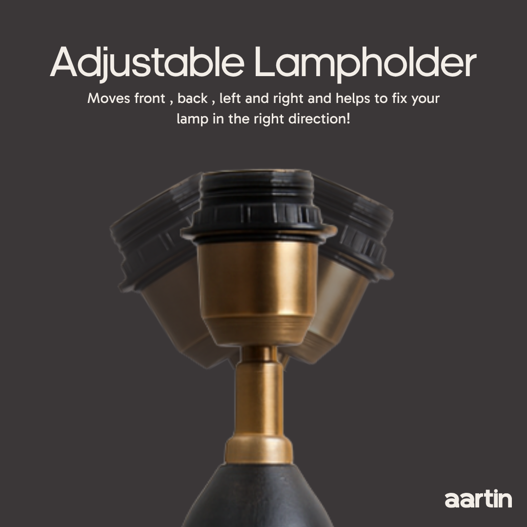 AARTIN ELIZA TABLE LAMP IN WOOD WITH WHITEWASH FINISH (BASE ONLY)