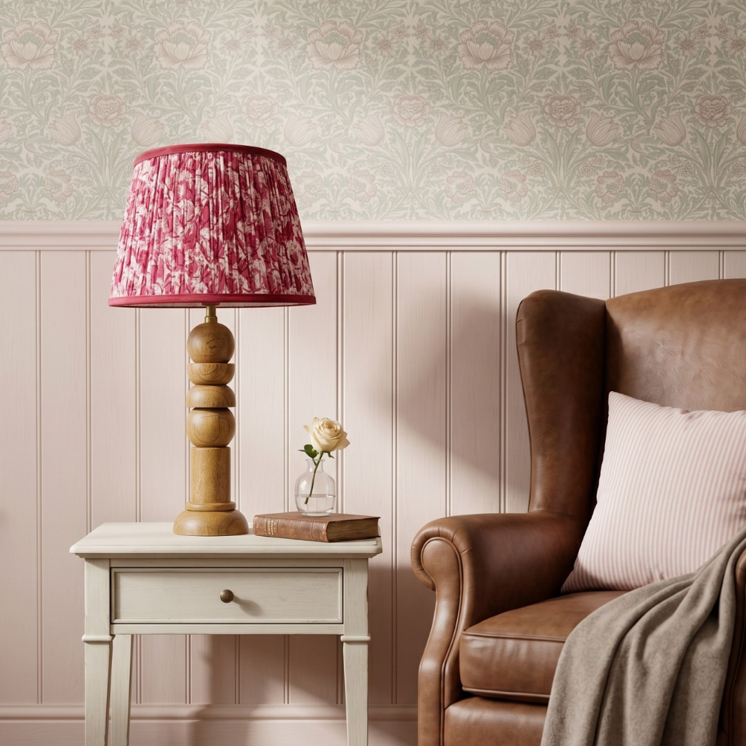 Crimsom blossom lampshade