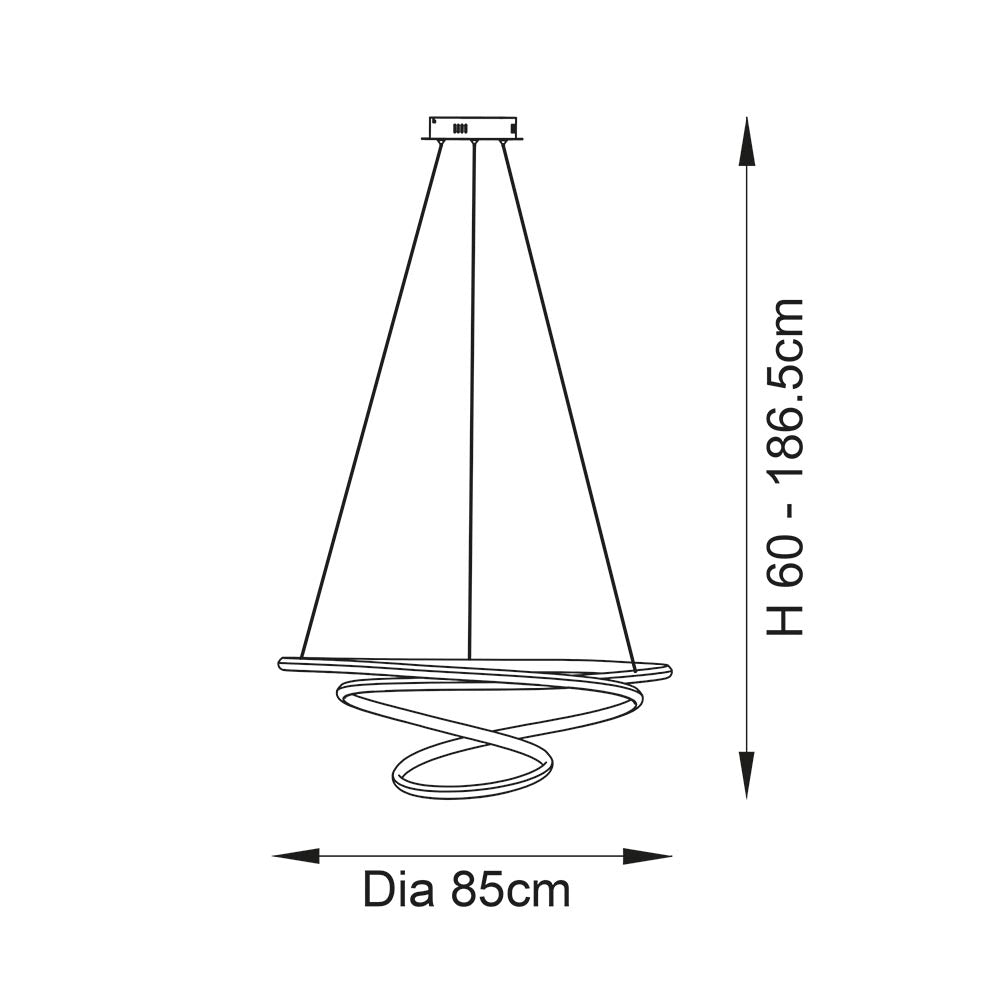 Erne Large LED Pendant Ceiling Light Gold