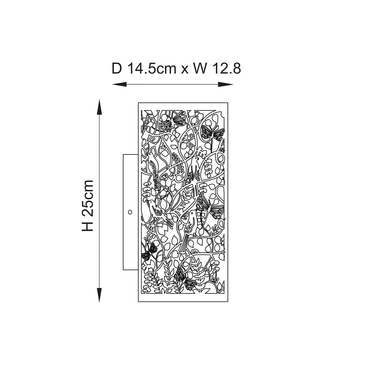 Secret Garden 1-Light Wall Light Antique Brass - Comet Lighting