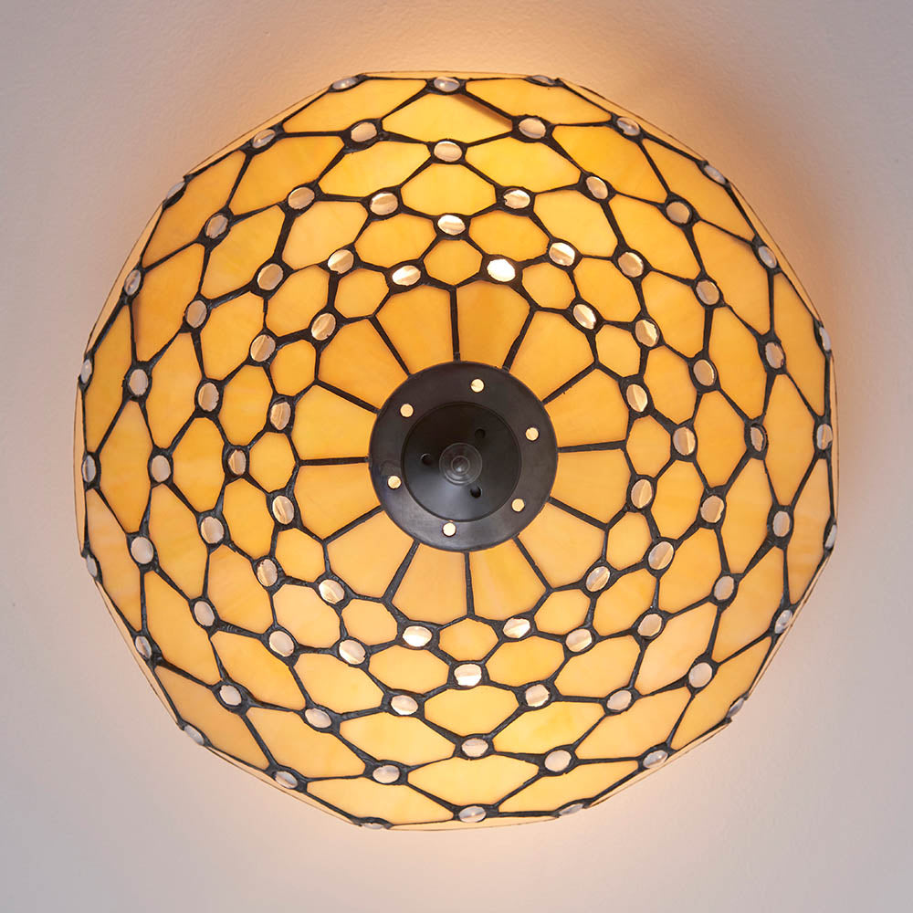 Pearl Medium 2-Light Flush Ceiling Light - Comet Lighting