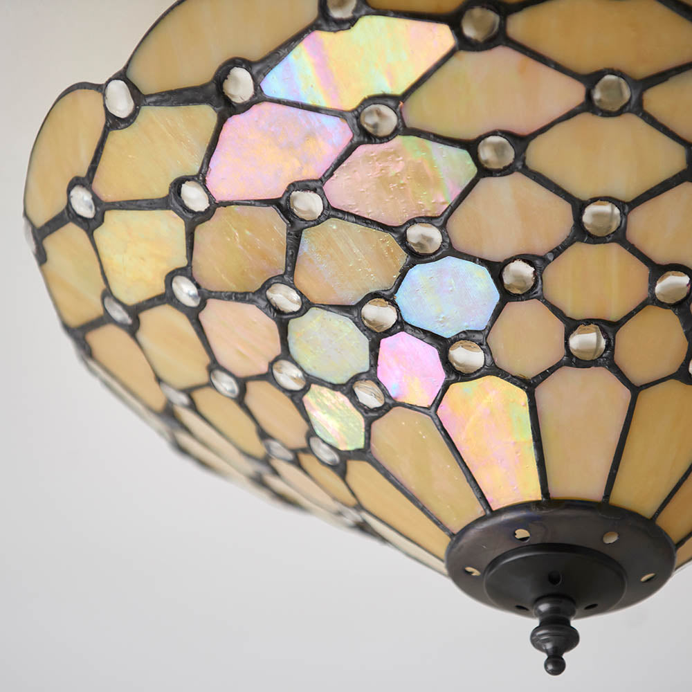 Pearl Medium 2-Light Flush Ceiling Light - Comet Lighting