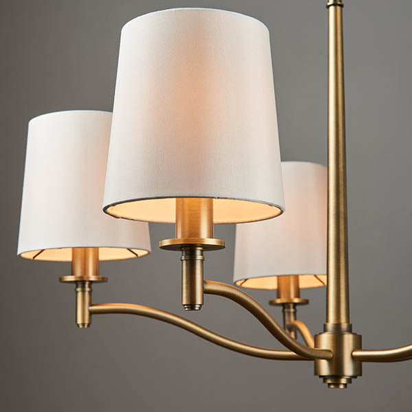 Ortona 5-Light Pendant Ceiling Light Antique Brass