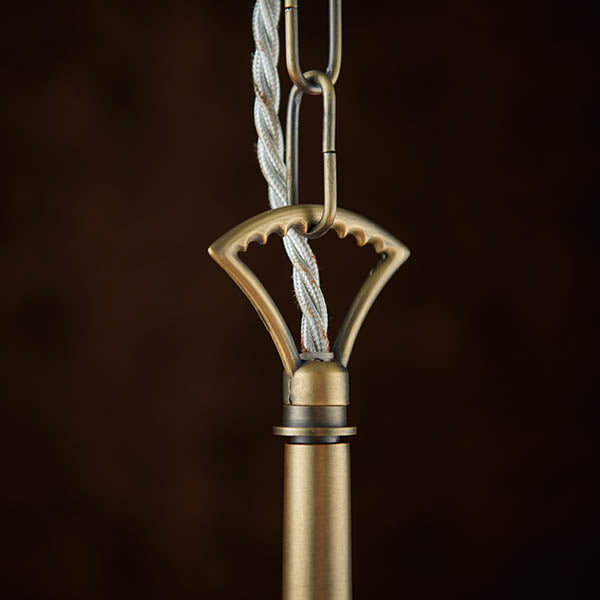 Ortona 5-Light Pendant Ceiling Light Antique Brass