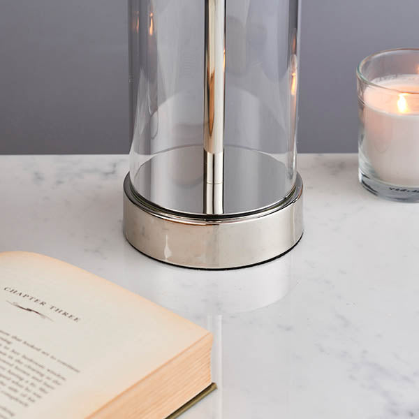 Lessina Touch Table Lamp Nickel - Comet Lighting