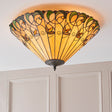 Jamelia Large 2-Light Flush Ceiling Light - Comet Lighting