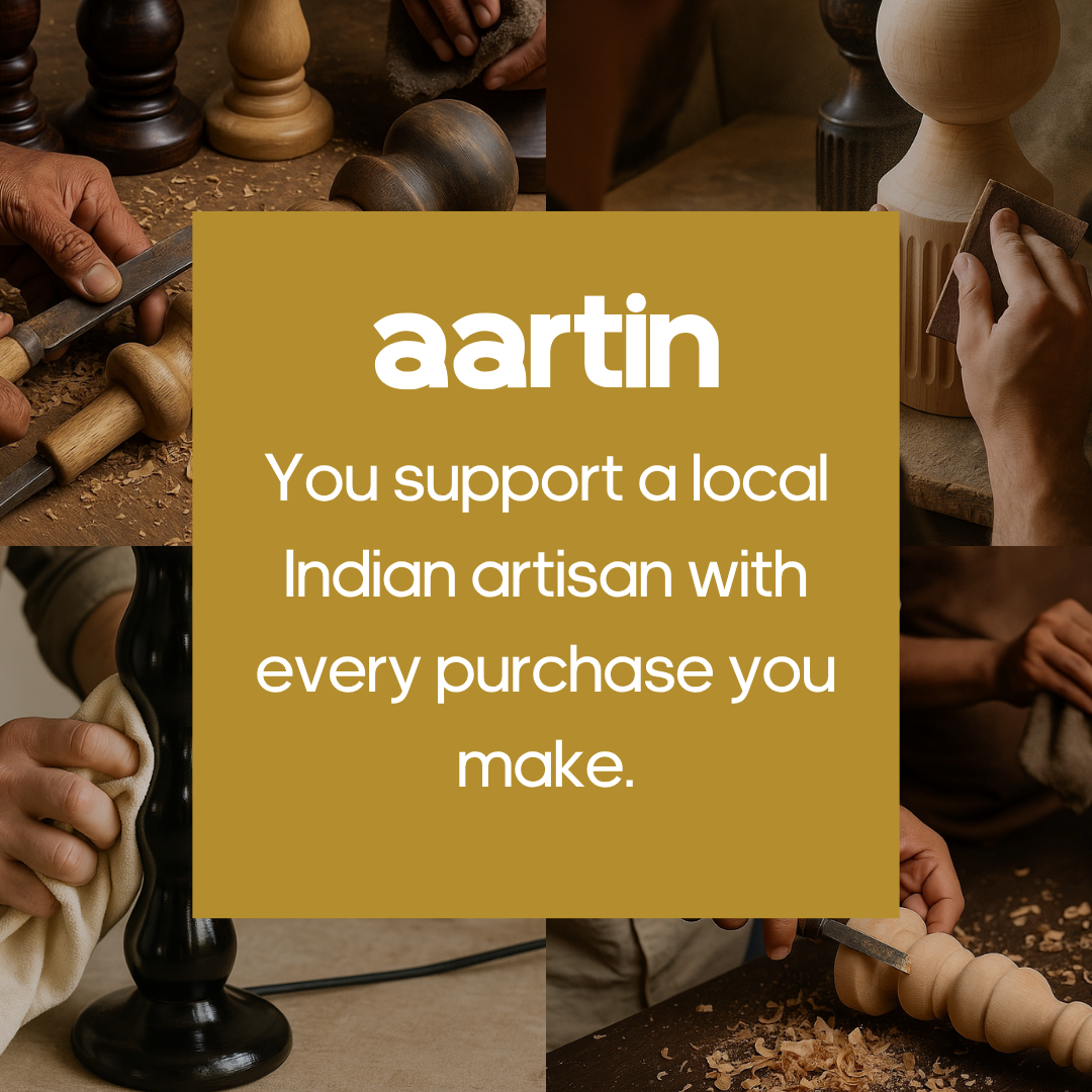 AARTIN ELIZA TABLE LAMP IN WOOD WITH WHITEWASH FINISH (BASE ONLY)