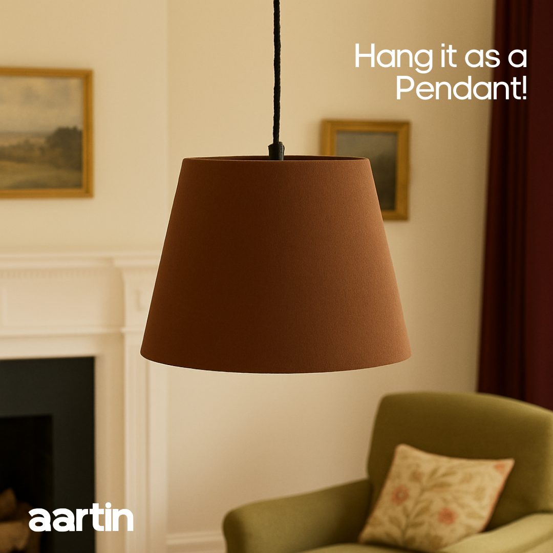 AARTIN STRAIGHT EMPIRE ROLLED LAMPSHADE IN TAUPE SILK