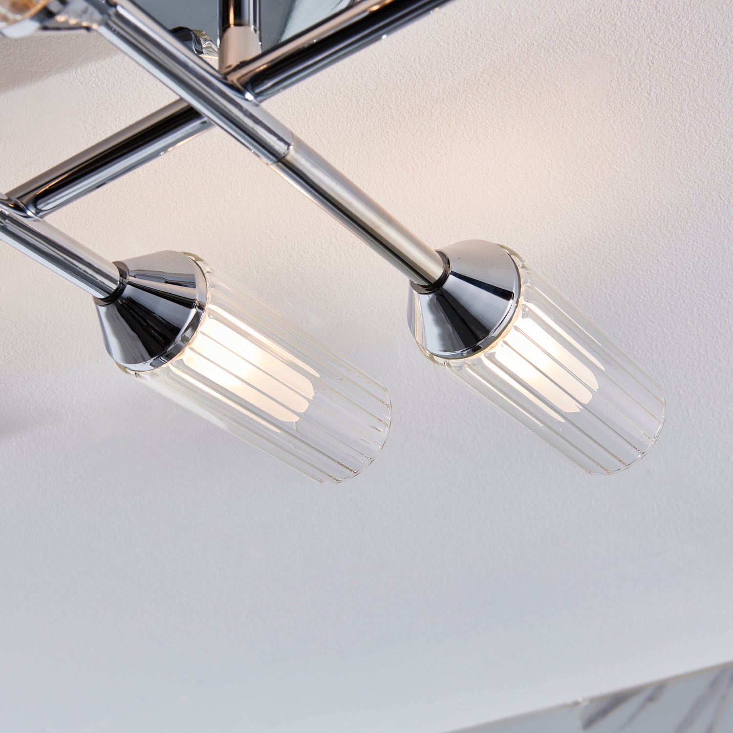 Wensum 6Lt Semi-Flush Ceiling Light Chrome - Comet Lighting