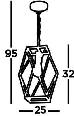 Dart 1Lt Pendant Ceiling Light Satin Silver - Comet Lighting